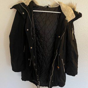 Size 4 Black Parka H&M Jacket